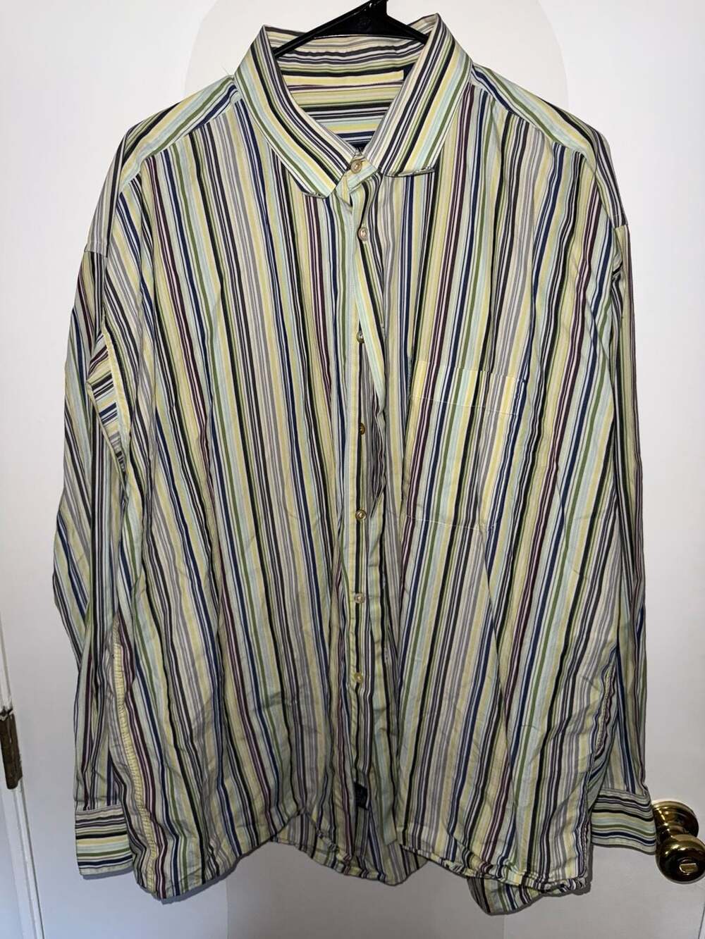 Burberry London Men's Striped Long Sleeve Button Down Shirt XXL